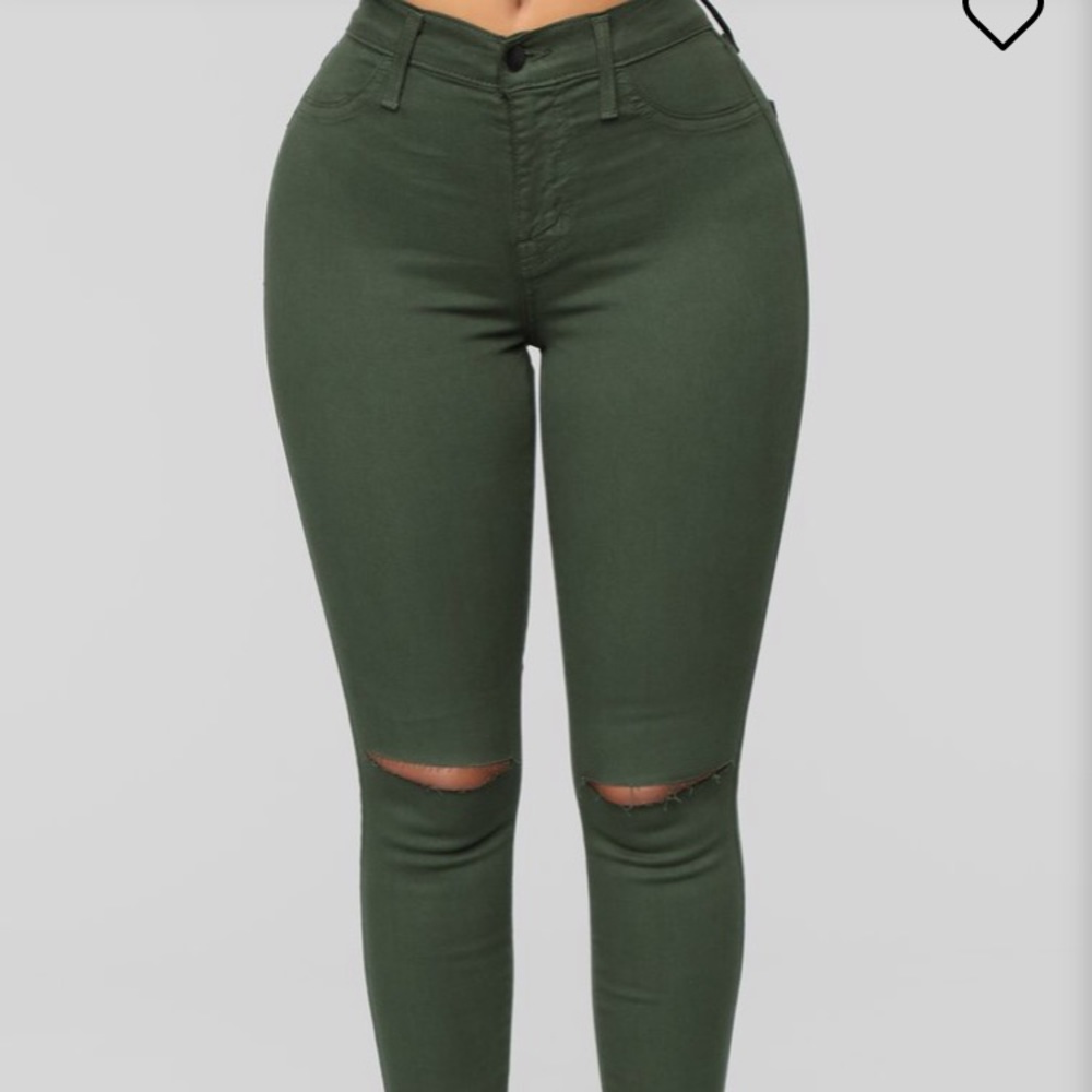 Green fashion nova canopy jeans